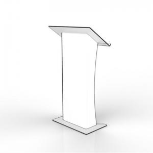 Acrylic lectern frosted white CLLS-04