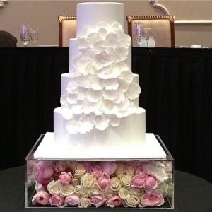 Crystal Acrylic Wedding Cake Display Tray Box