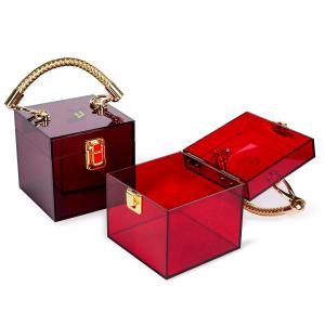 New Customized Fashion Small Square Handbags Acrylic Handbags