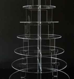 7 Tier Acrylic Cupcake Stand Party Wedding Cake Circular Display