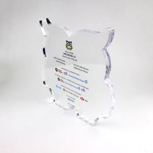 Clear Acrylic Photo Block Display Frame with Logo