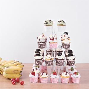 Premium Wedding Cake Dessert Display Acrylic Clear 4 Tier Cake Stand