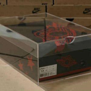 Transparent acrylic brand shoes display box display