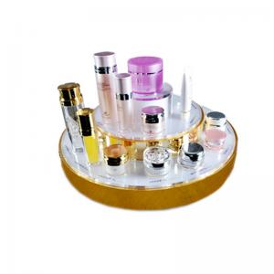 LED Light Round Acrylic Cosmetic Display