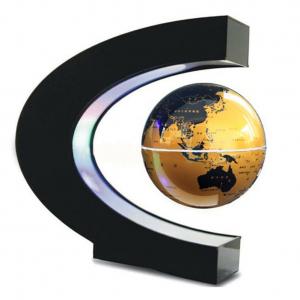 Funny C-Shaped Magnetic Levitation Floating Rotating Globe Map LED Light for Children Gift Home Offi