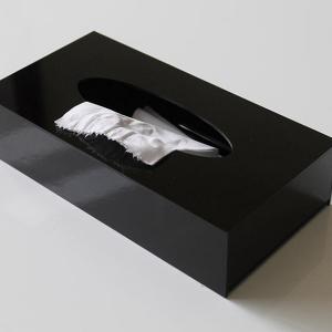 Vilnius black acrylic tissue box ordered display