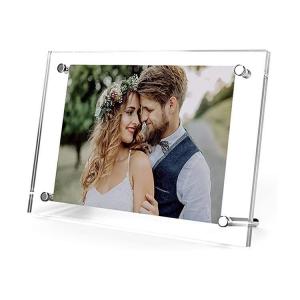 Fashionable Clear Acrylic Wall Hanging A4 Digital Photo Frames with Screw Acrylic Photo Frame
