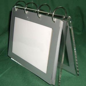 Acrylic calendar stand with six PVC bags