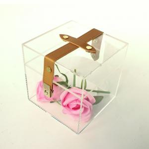 Hot Sale Clear Acrylic Gift Box with Belt China Manufacturer