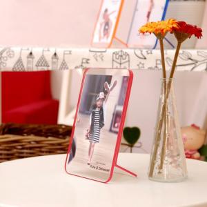 Office Table Counter Photo Display Clear Magnetic L Shape Acrylic Picture Frame