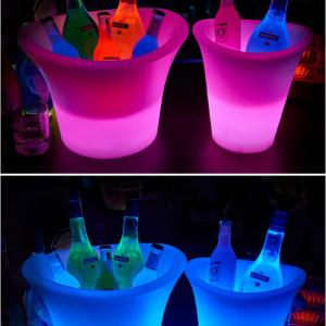 Acrylic Plastic Beer Ice Bucket with LED Light