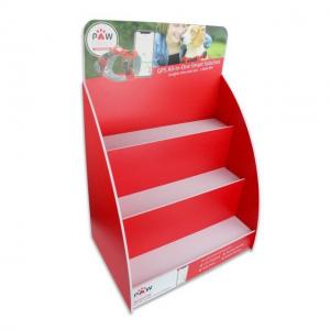Customized Red Color PVC Display Stand 3 Tiers
