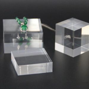 Clear Polished Acrylic Square Display Block