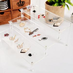 Clear Display Acrylic Riser Display Stand 4 Steps