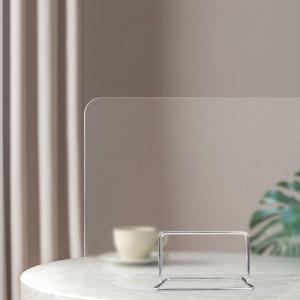 Custom PVC Sneeze Guard Table Baffle Transparent Acrylic Desk Partition Panel for Hotel Cafe