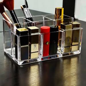 Exquisite Office Supply Acrylic Pencil Holder Lipstick Makeup Brush Organizer