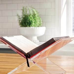 X Shape Bookshelf Desktop Sales Counter Magazine Newspaper Stand Acrylic Book Display Rack