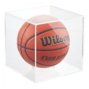 Square Acrylic Basketball Display Cube, Clear Acrylic Basketball Display Case